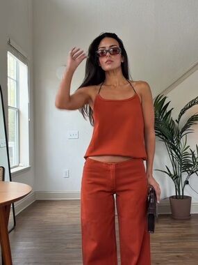 Still Here Toggle Tank in Burnt Orange